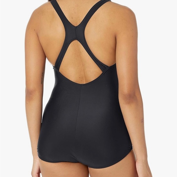 Speedo Black One Piece Power Flex Swimsuit Size 12 - Picture 2 of 4